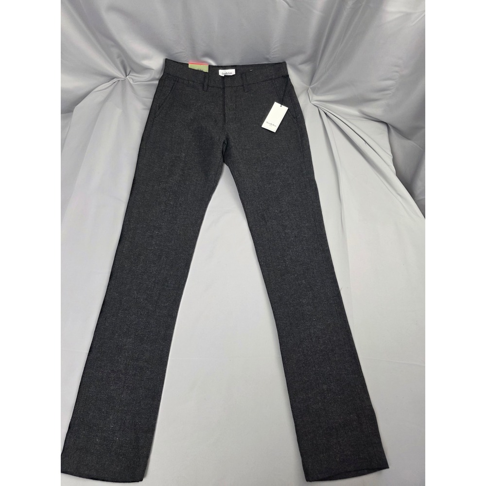 Goodfellow & Co Mens 30x34 Slim Fit Herringbone Wool Blend Dress Pants Grey
